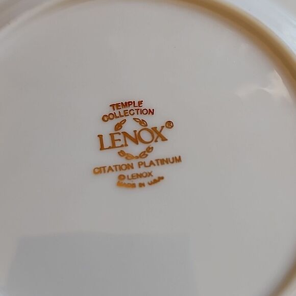 Lenox Temple Collection 'Citation' Platinum Band Set Of 3 Bread Plates - Picture 4 of 6